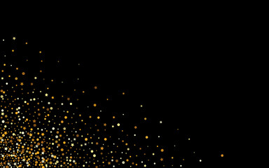 Golden Glow Luxury Black Background. Happy Dust 