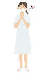 Illustration of a happy nurse