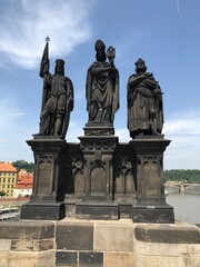 Fototapeta na wymiar statue of charles bridge in Prague