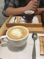 coffee in a cafe with a friend