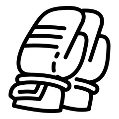 Cotton winter gloves icon. Outline cotton winter gloves vector icon for web design isolated on white background