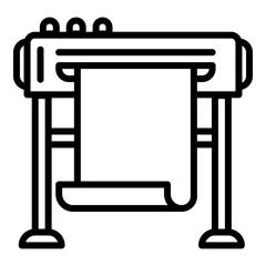 Company plotter icon. Outline company plotter vector icon for web design isolated on white background