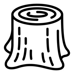 Forest tree stump icon. Outline forest tree stump vector icon for web design isolated on white background