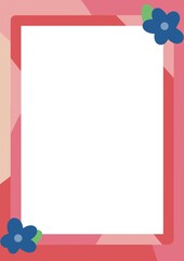 Spring themed design for greeting cards and poster. Design template celebration. Image drawing illustration. Colorful background with blue flowers and leaves.