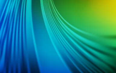 Light Blue, Green vector background with wry lines. Colorful abstract illustration with gradient lines. Elegant pattern for a brand book.