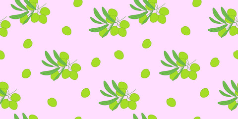 olives horizontal seamless pattern.olives print for textile, apparel, wrapping, wallpaper, kitchen design