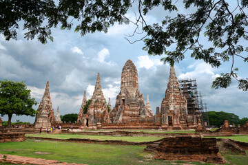 The old temple (Wat Chai Wattanaram). This place shows the old architecture in the age of...