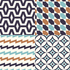 Seamless geometric textile vector background. Repeated pattern for home interior, fabric design  - 364694975