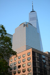 Fototapeta premium New York, USA - May 30, 2019: Skyscrapers near Battery Park in Lower Manhattan