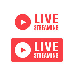 Live Streaming icon. Emblem for broadcasting or online tv stream