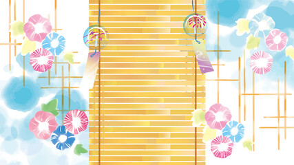 美しい和柄 縦 波 水白 朝顔 Wall Mural Wallpaper Murals ヨーグル 美しい和柄 縦 波 水白 朝顔 Wall Mural Wallpaper Murals ヨーグル