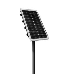 Obraz premium Modern solar panel isolated on white. Alternative energy source