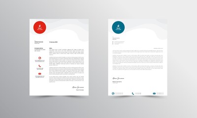 Abstract Letterhead Design Modern Business Letterhead Design Template - vector