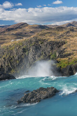 Cascade, Torres del Paine National Park, Chilean Patagonia, Chile
