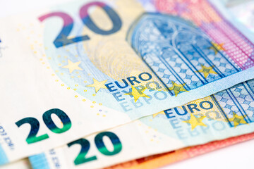 euro banknotes background