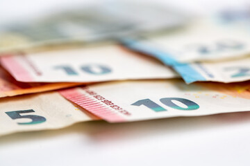 euro banknotes background