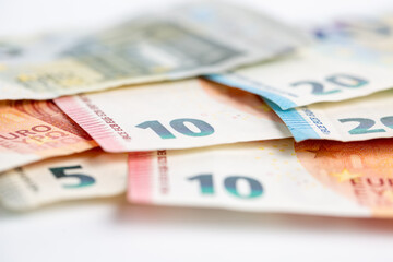 euro banknotes background