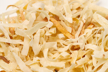 Staying at home with your family and preparing fresh home-made pasta (tagliatelle)