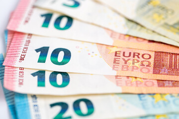 euro banknotes background
