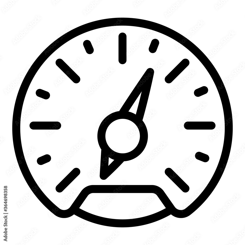 Poster arrow speedometer icon. outline arrow speedometer vector icon for web design isolated on white backg
