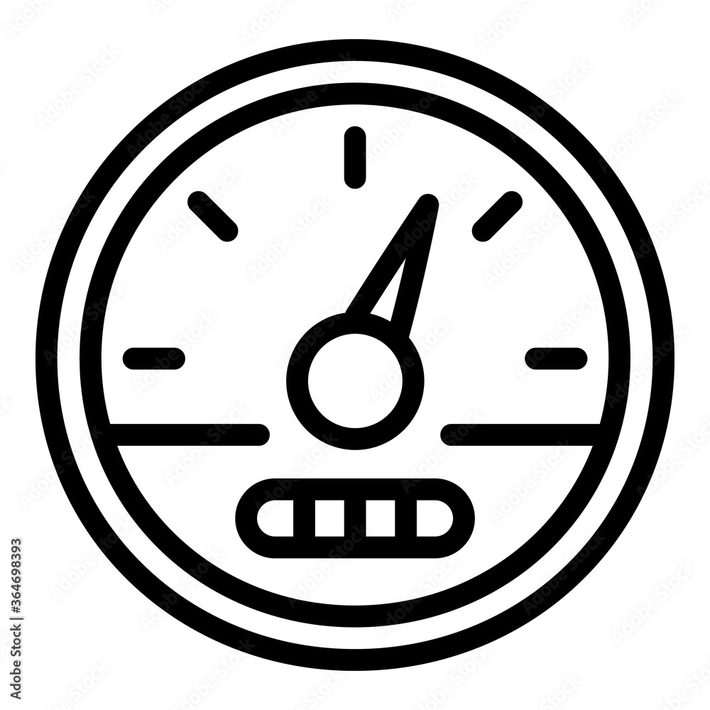 Poster speedometer indicator icon. outline speedometer indicator vector icon for web design isolated on whi
