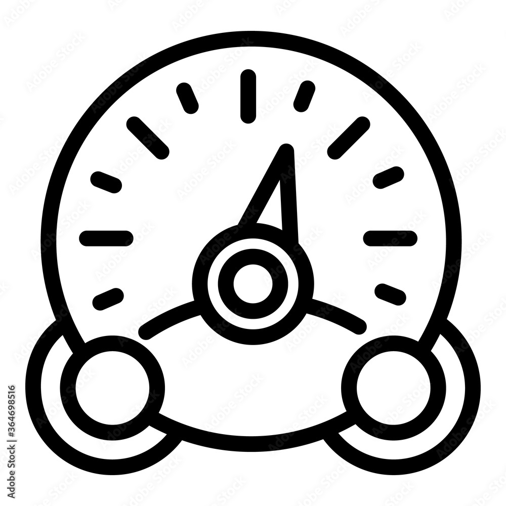 Poster retro speedometer icon. outline retro speedometer vector icon for web design isolated on white backg