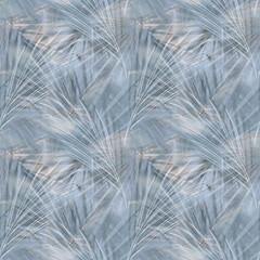 Obraz premium Palm Leaves Seamless Pattern. Artistic Background. 