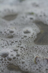 Small bubbles in coastal water. 