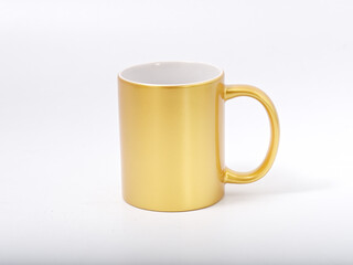 Souvenir products for thermal transfer of images. Cups mother of pearl. reflective