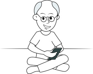 man using smart phone mobile phone 