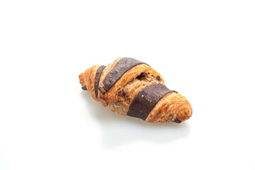 fresh croissant with chocolate