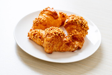 fresh croissant with peanut