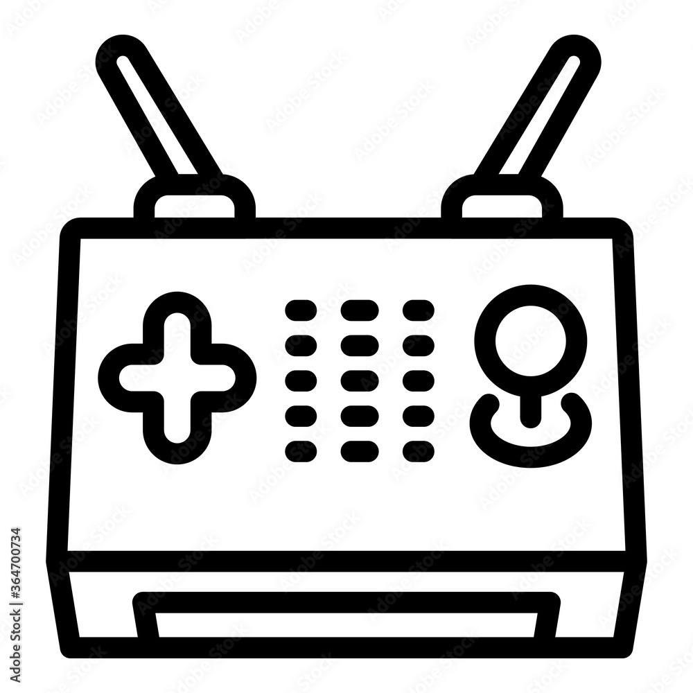 Poster drone joystick icon. outline drone joystick vector icon for web design isolated on white background