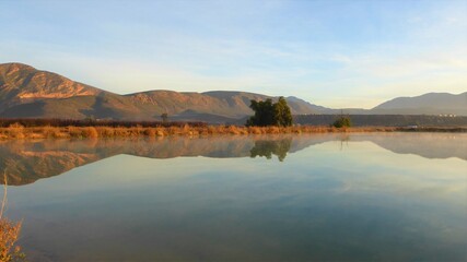Little Karoo Pond on a Cold Winter Morning 