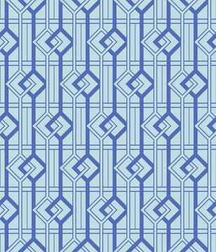Japanese Overlapping Geometric Line Vector Seamless Pattern