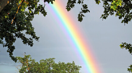 Arc en ciel après un violent orage