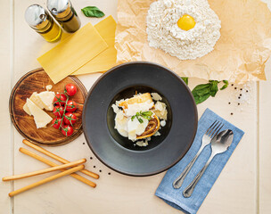 fresh pasta in the italian restaurant