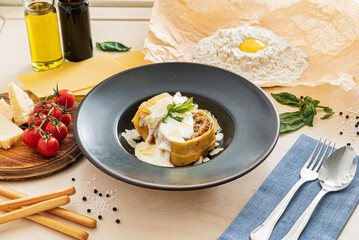fresh pasta in the italian restaurant