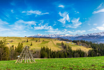 View at Tatra mountains in Poland
