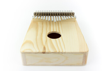 kalimba, music instrument isolate on white background.