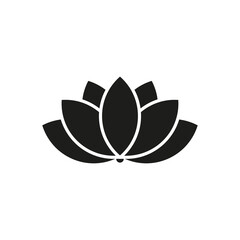 Lotus icon. Simple vector illustration on a white background