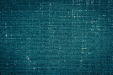 Old grunge blue cotton fabric texture background.