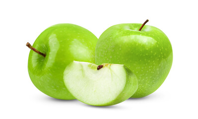  Green Apple Isolated on White Background