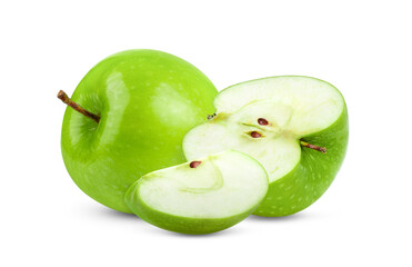 green apple on a white background
