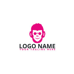 Smart Monkey Vector Logo Design.