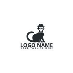 Smart Monkey Vector Logo Design.
