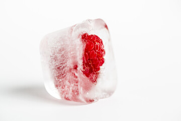 ice cube with fruits