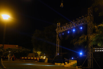 Naklejka na ściany i meble concert stage blur lighting background