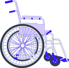 vector artwork of a Self Propelled Wheelchair angle 3