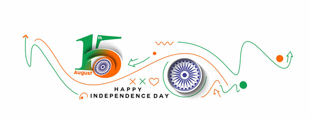 Independence Day Poster. Vector Modern Banner Illustration.